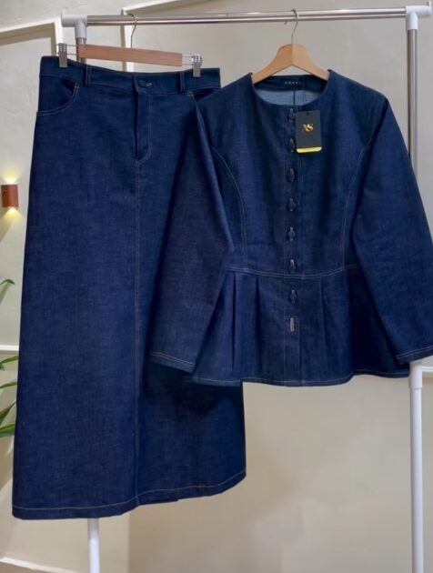 أونسومبل جينز + سنسلة القلب acier inoxydable هدية🎁